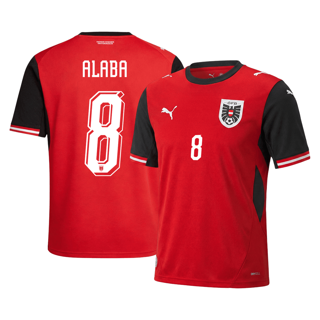 ALABA #8 Austria Home Jersey World Cup 2026 