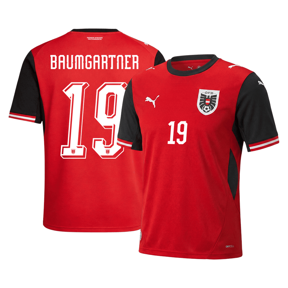 BAUMGARTNER #19 Austria Home Jersey World Cup 2026 