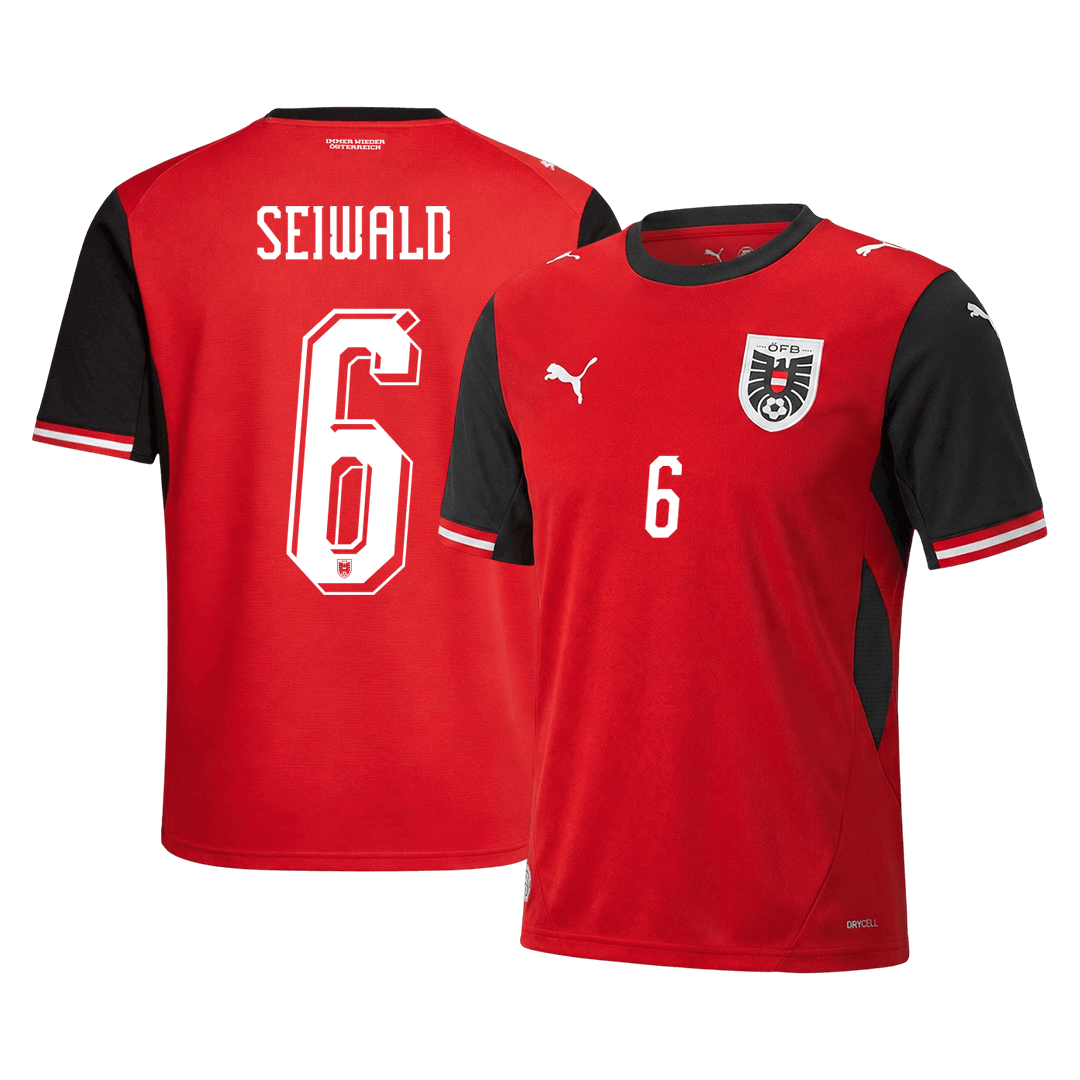 SEIWALD #6 Austria Home Jersey World Cup 2026 