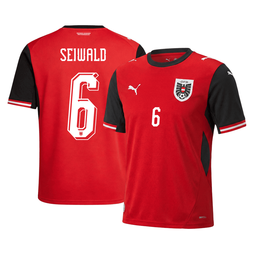 SEIWALD #6 Austria Home Jersey World Cup 2026 