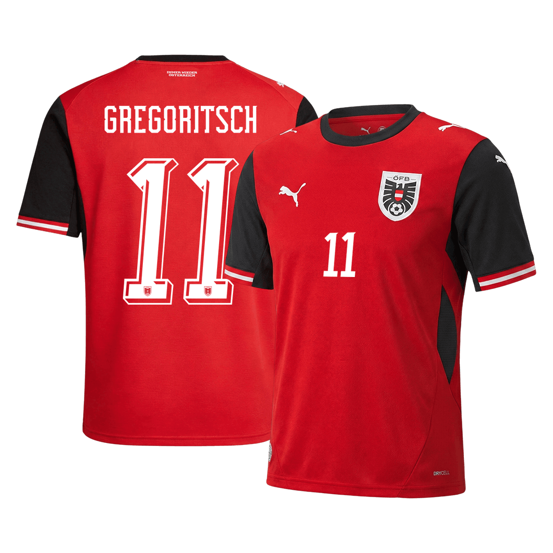 GREGORITSCH #11 Austria Home Jersey World Cup 2026 