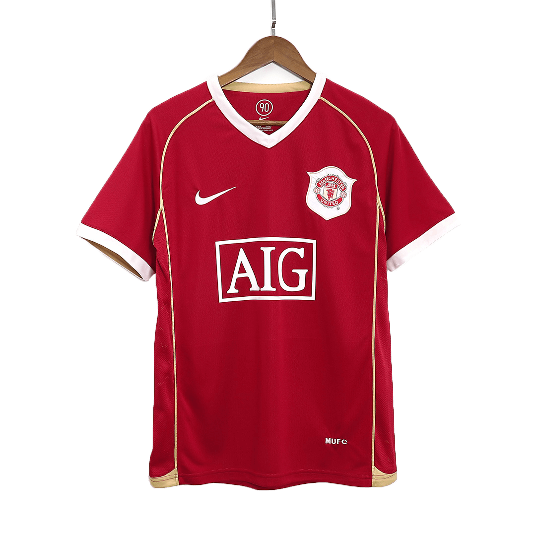 Ferdinand #5 Retro Manchester United Home Jersey 2006/07 
