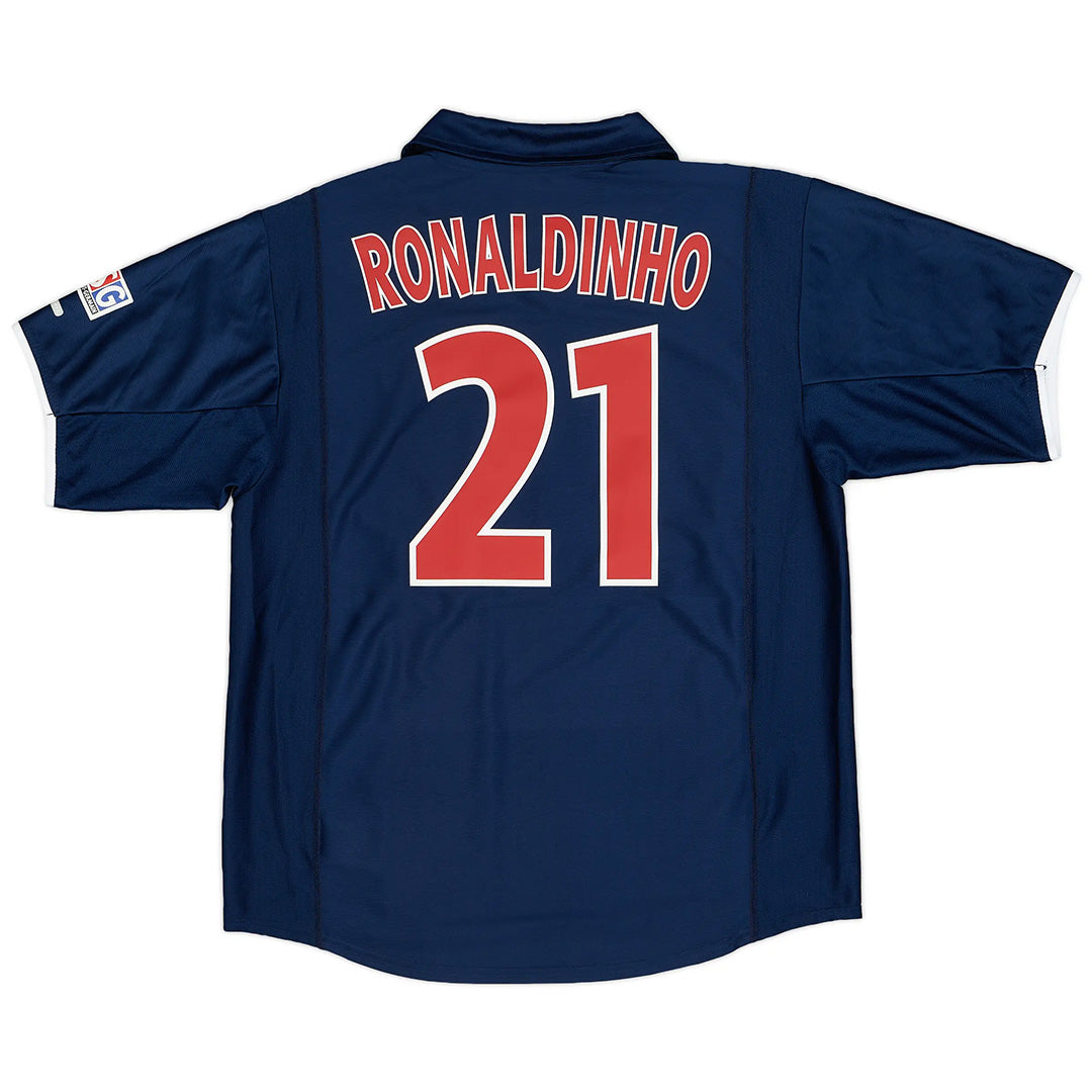Ronaldinho #21 Retro PSG Home Jersey 2001/02 