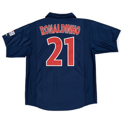 Ronaldinho #21 Retro PSG Home Jersey 2001/02 