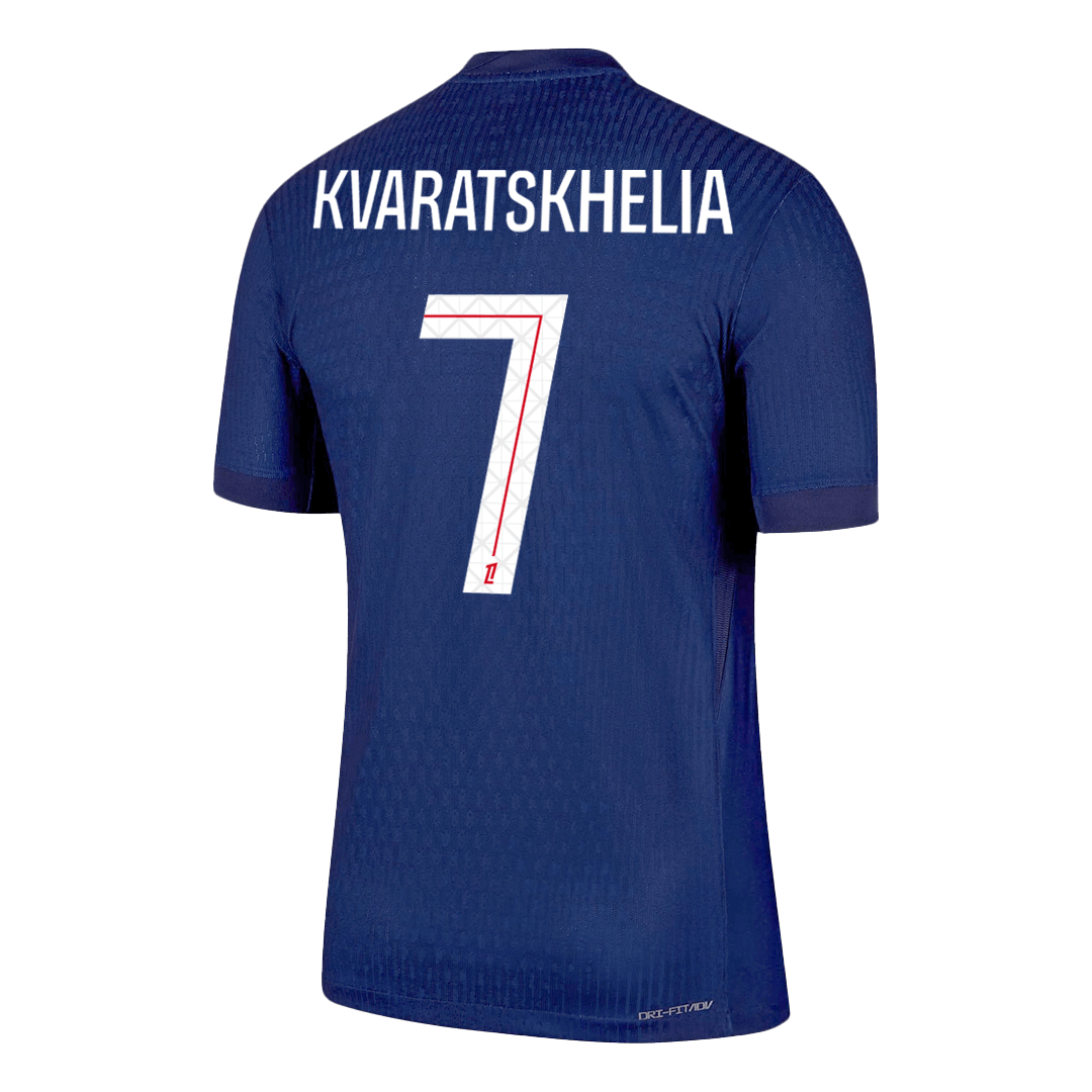 KVARATSKHELIA #7 PSG Home Match Jersey Player Version 2025/26 