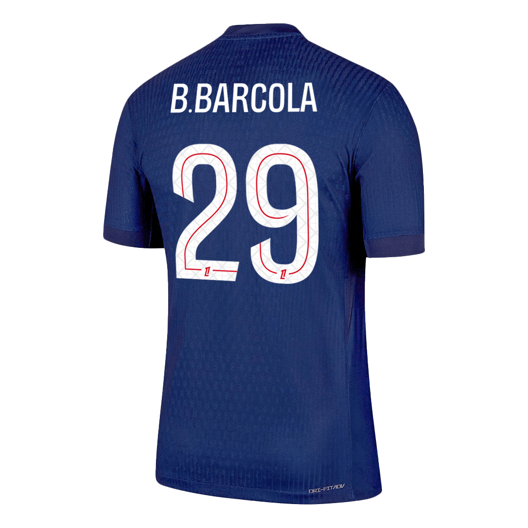 B.BARCOLA #29 PSG Home Match Jersey Player Version 2025/26 