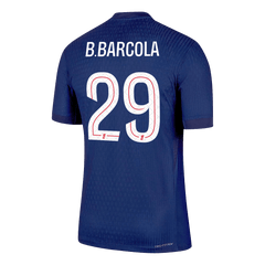 B.BARCOLA #29 PSG Home Match Jersey Player Version 2025/26 