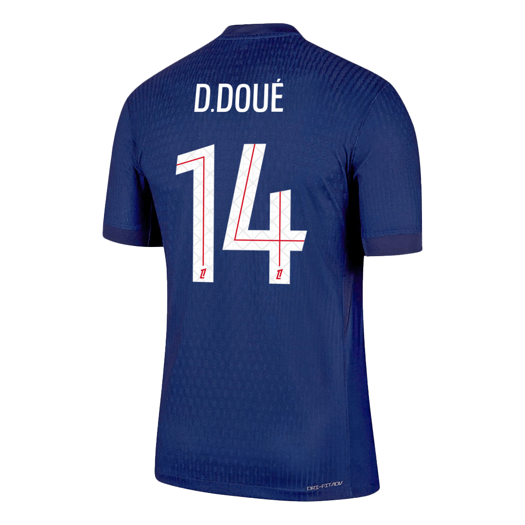 D.DOUÉ #14 PSG Home Match Jersey Player Version 2025/26 
