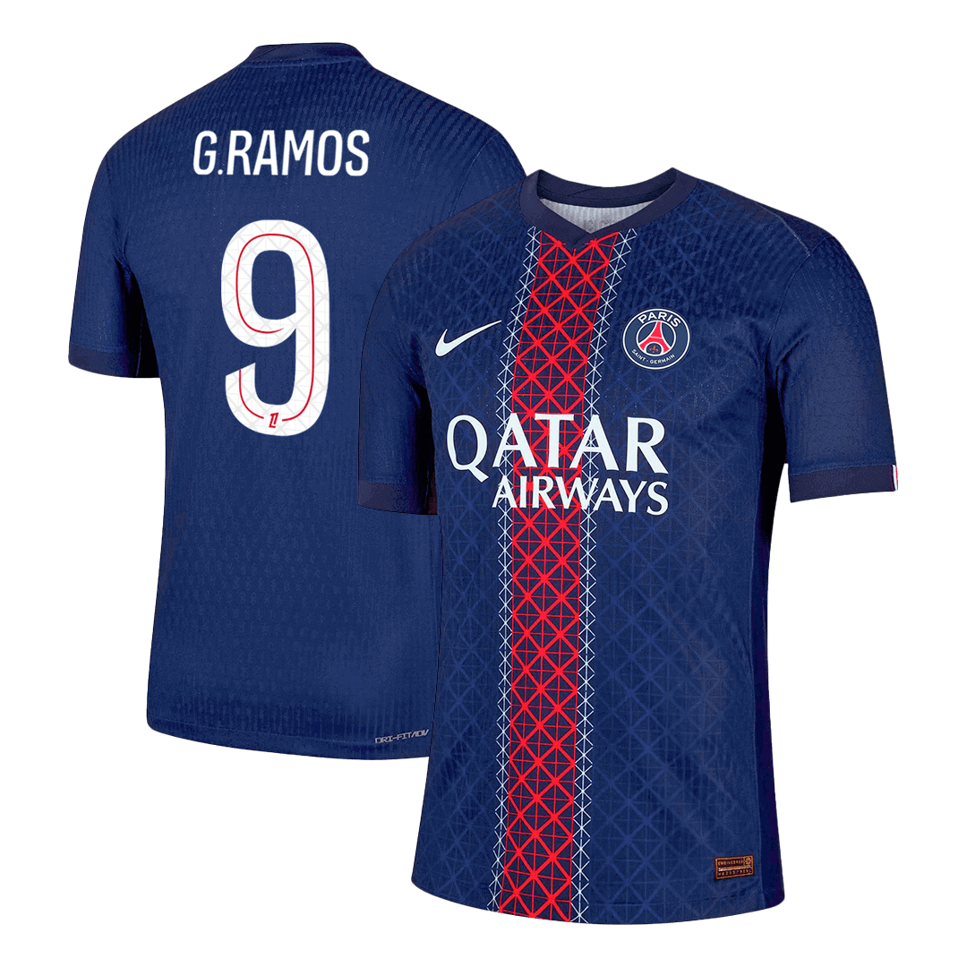 G.RAMOS #9 PSG Home Match Jersey Player Version 2025/26 