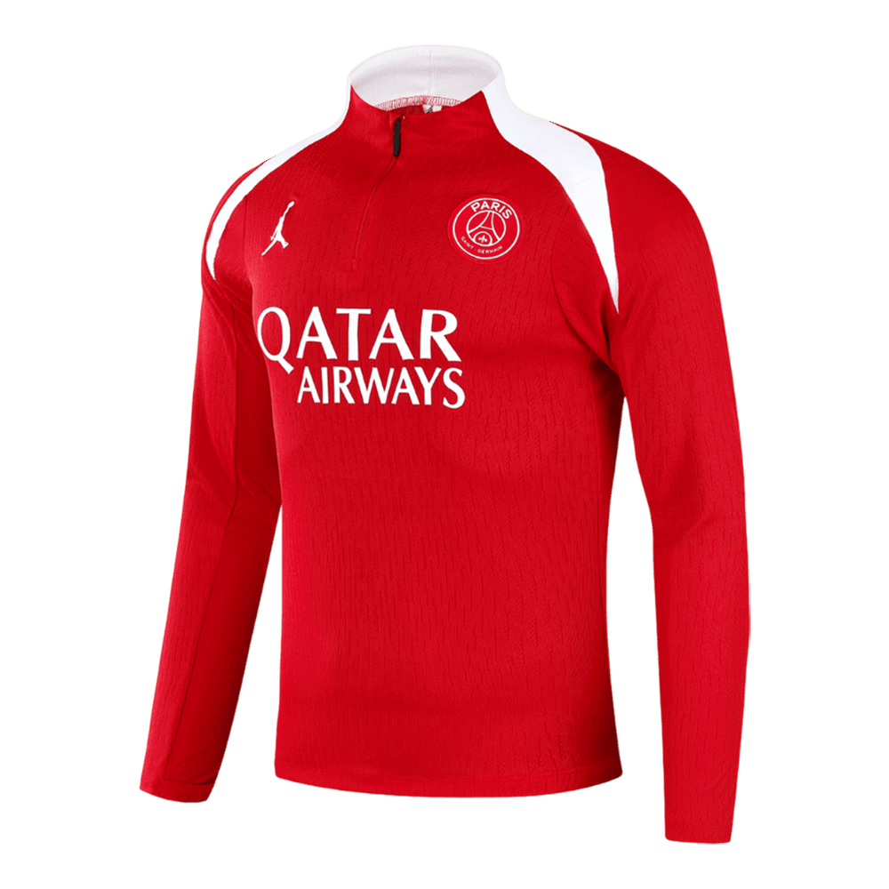 PSG Zipper Sweatshirt Kit(Top+Pants) Red 2025/26 