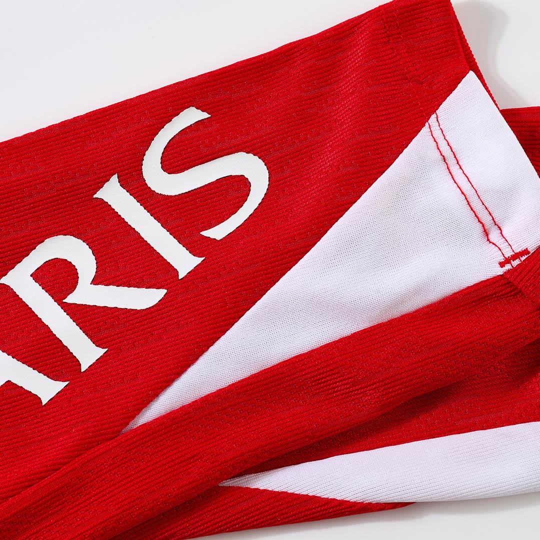 Kids PSG Zipper Sweatshirt Kit(Top+Pants) Red 2025/26 