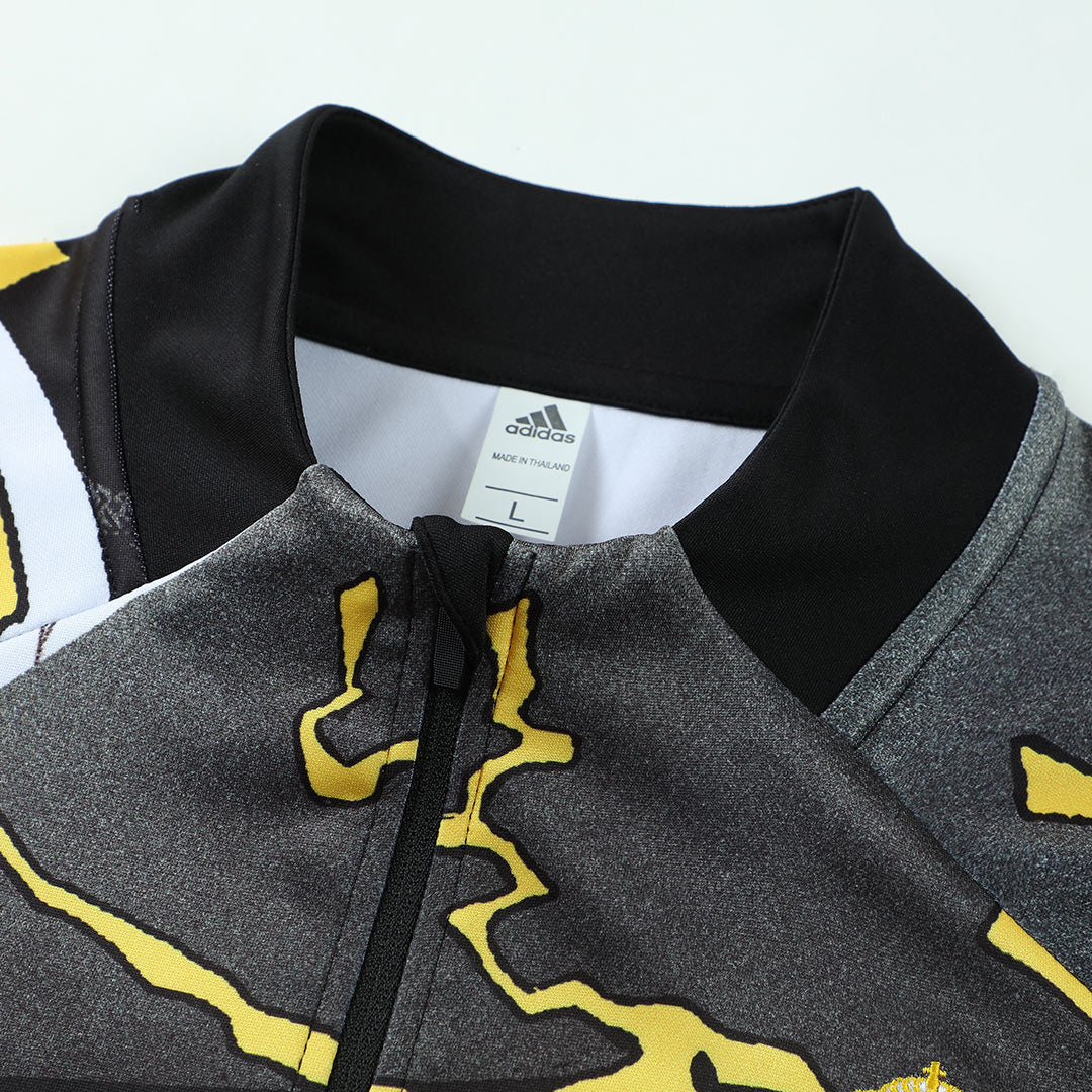 Real Madrid x Marvel Zipper Sweatshirt Kit(Top+Pants) Black 2025/26 