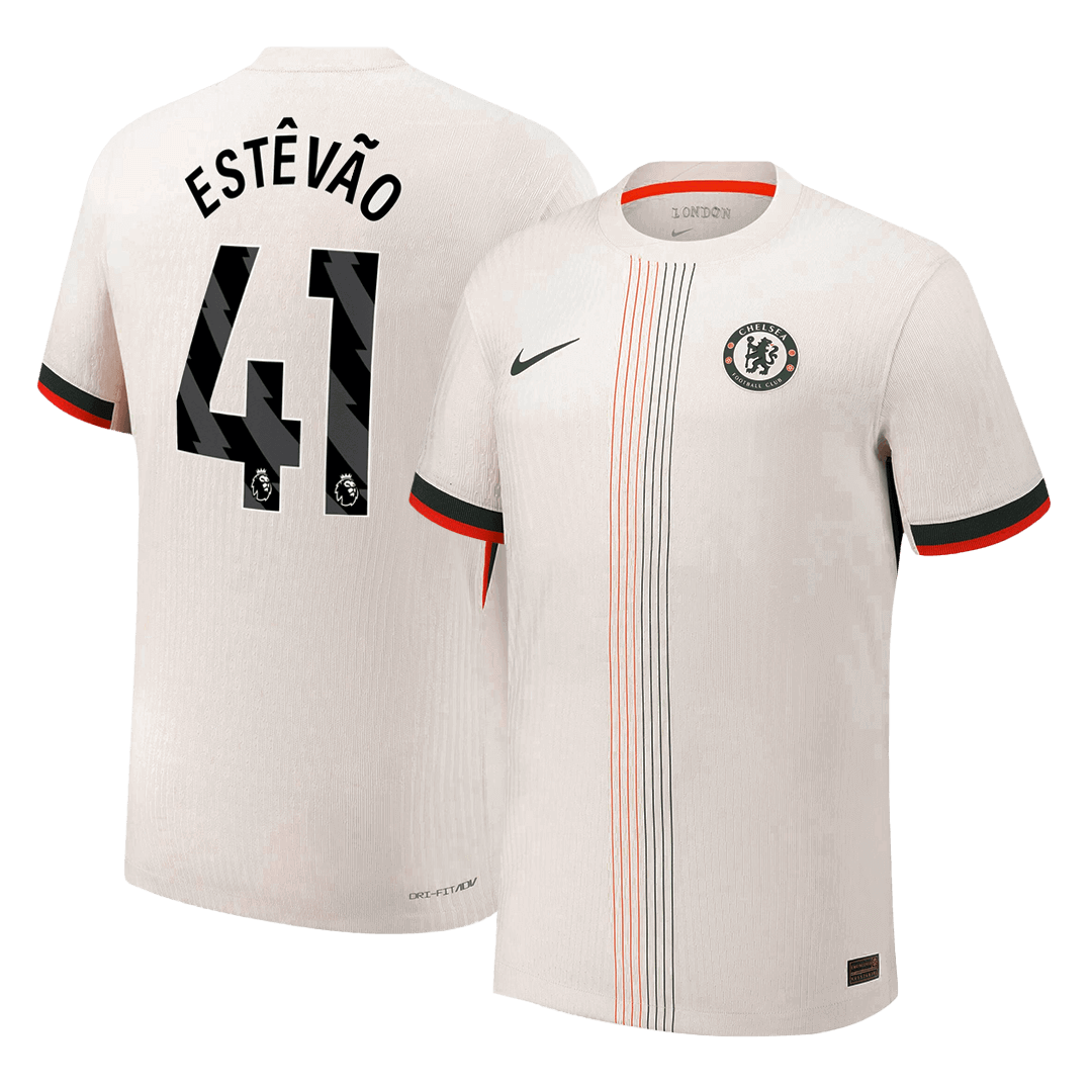 ESTÊVÃO #41 Chelsea Away Match Jersey Player Version 2025/26 