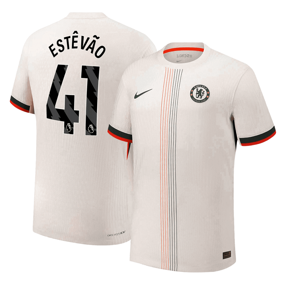 ESTÊVÃO #41 Chelsea Away Match Jersey Player Version 2025/26 
