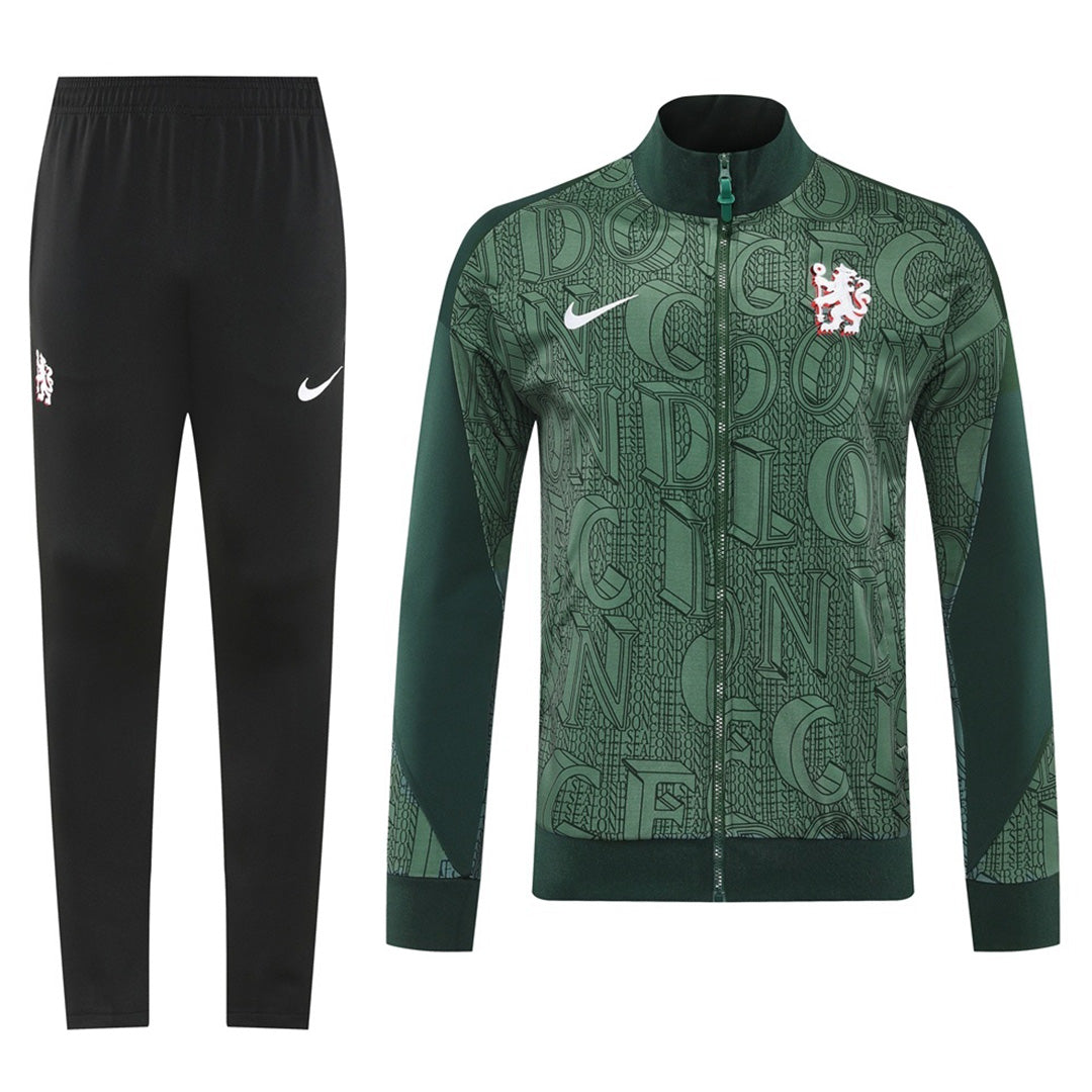 Chelsea Training Tracksuit Kit(Jacket+Pants) Green 2025/26 