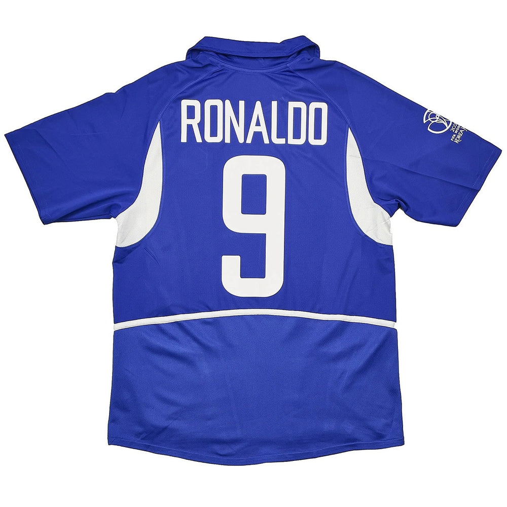 Ronaldo #9 Retro Brazil Away Jersey World Cup 2002 