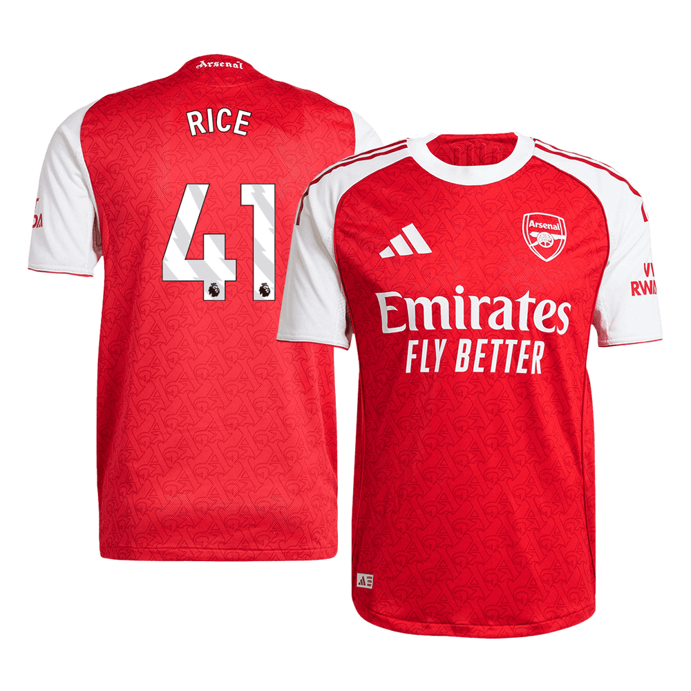 RICE #41 Arsenal Home Match Jersey Player Version 2025/26 