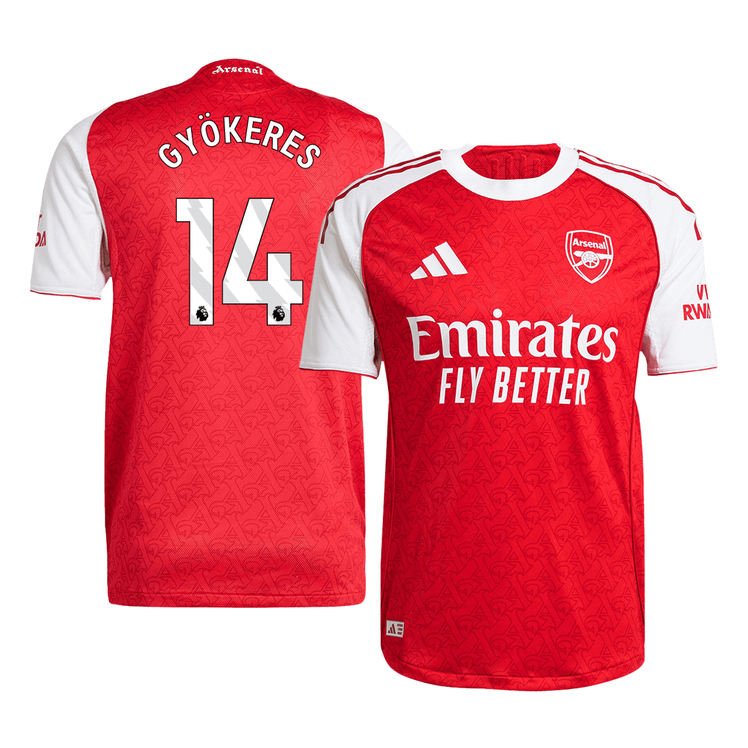 GYÖKERES #14 Arsenal Home Match Jersey Player Version 2025/26 