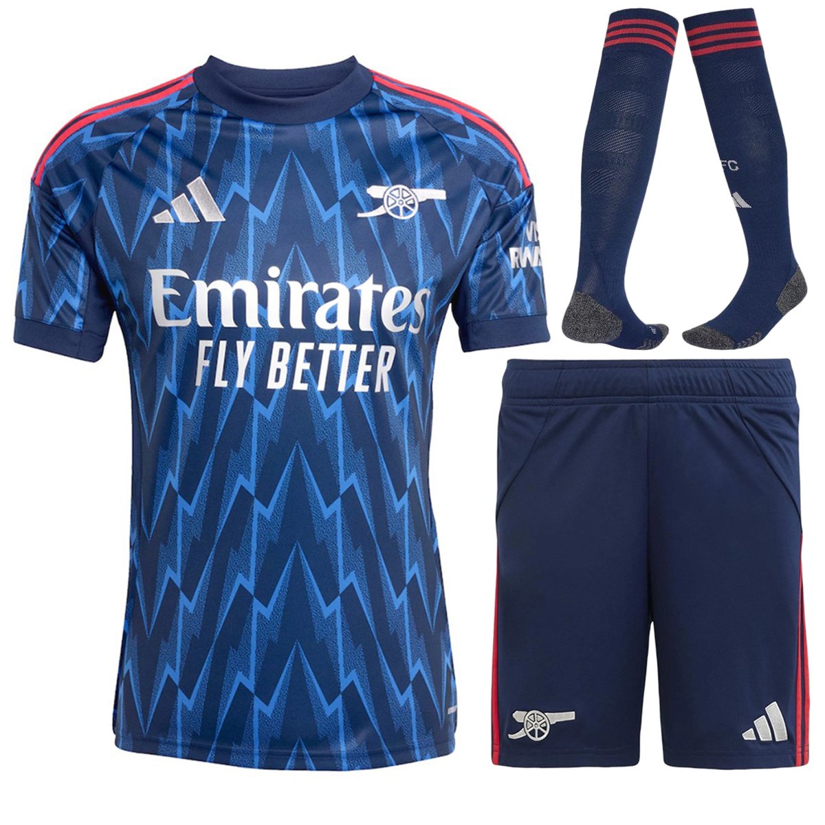 Arsenal Away Jersey Full Kit 2025/26 