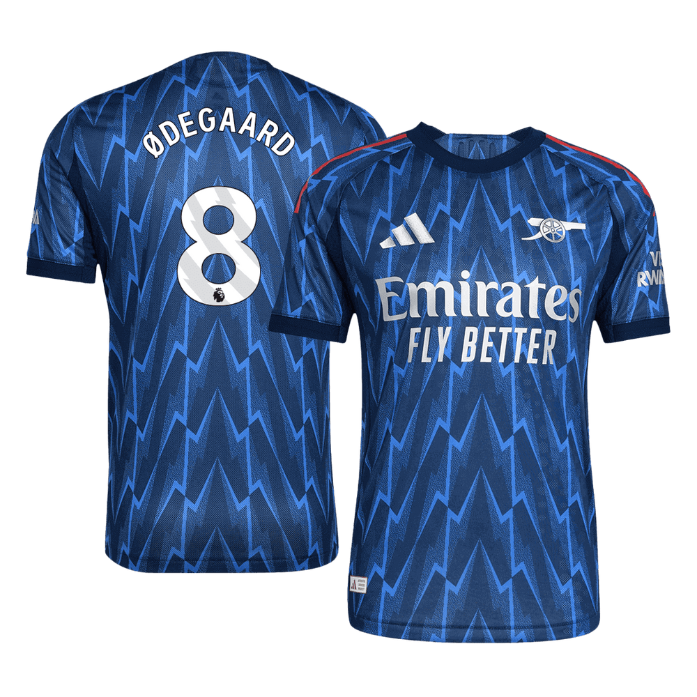ØDEGAARD #8 Arsenal Away Match Jersey Player Version 2025/26 