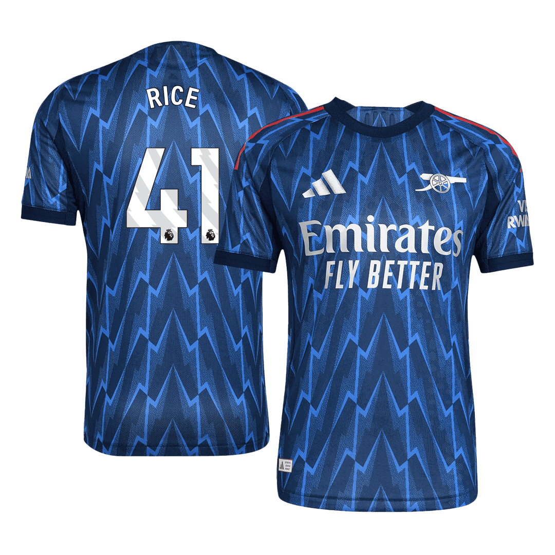 RICE #41 Arsenal Away Match Jersey Player Version 2025/26 