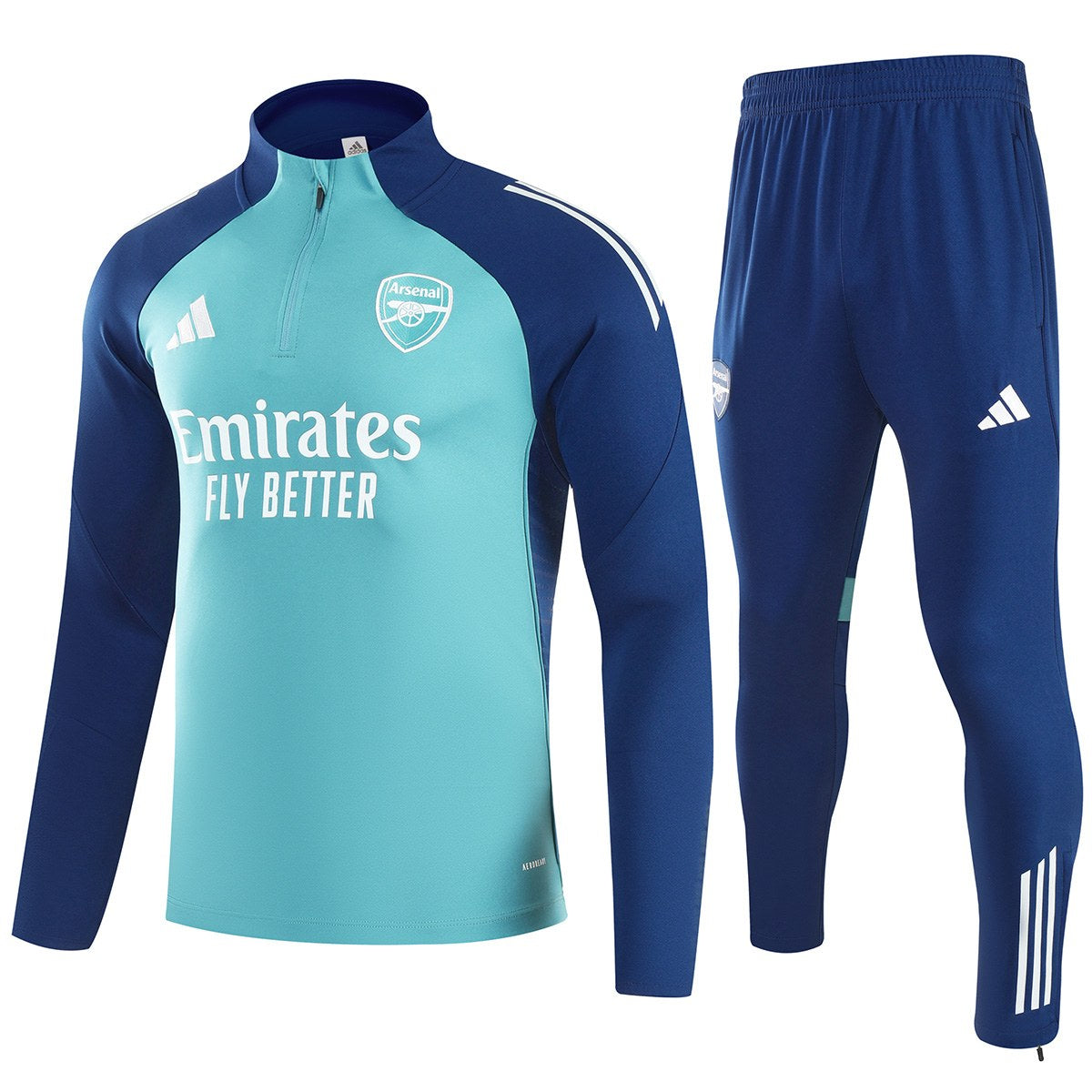 Kids Arsenal 1/4 Zipper Sweat Kit(Top+Pants) Green 2025/26 