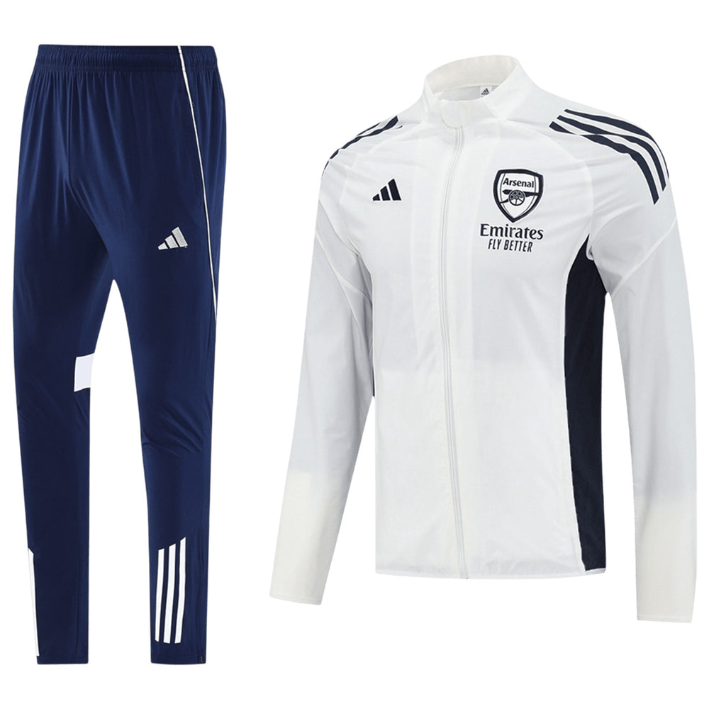 Arsenal Windbreaker Kit(Jacket+Pants) White 2025/26 