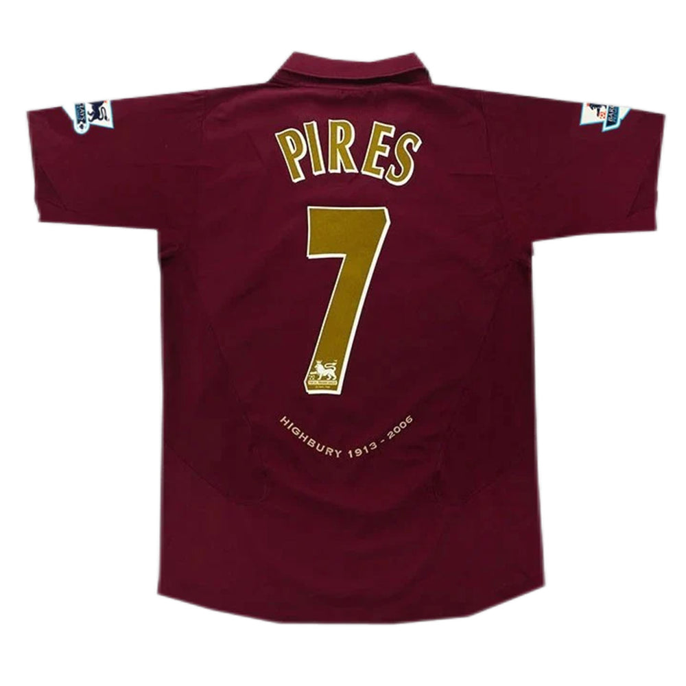 Pires #7 Retro Arsenal Home Jersey 2005/06 