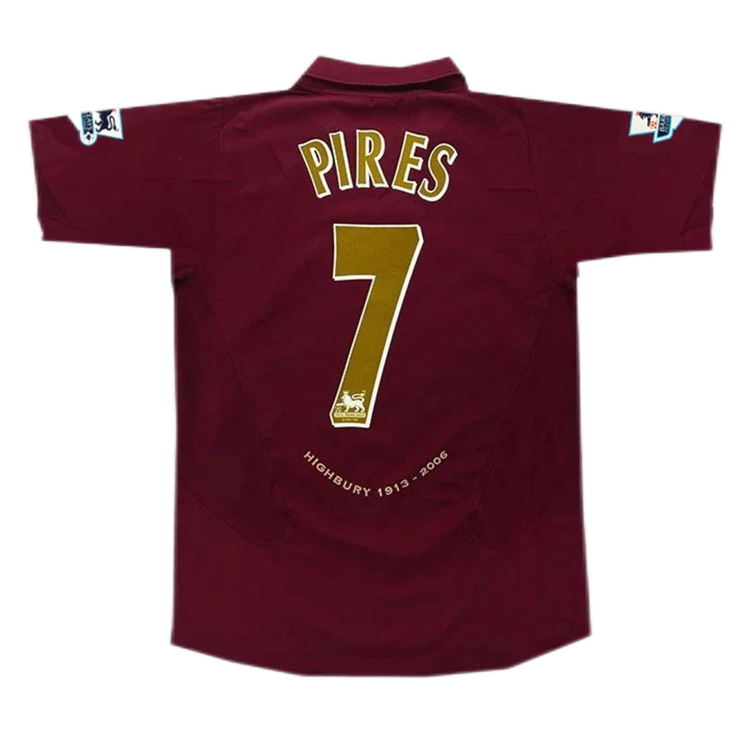 Pires #7 Retro Arsenal Home Jersey 2005/06 