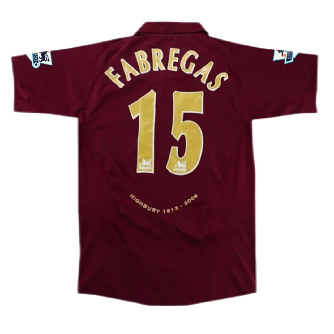 FABREGAS #15 Retro Arsenal Home Jersey 2005/06 