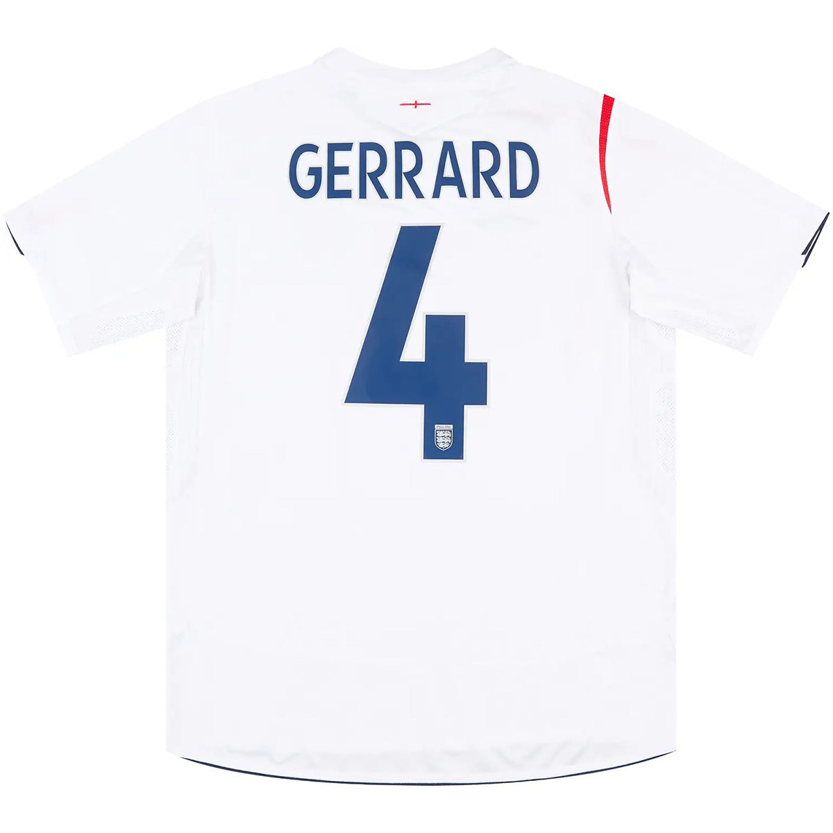 Gerrard #4 Retro England Home Jersey World Cup 2006 