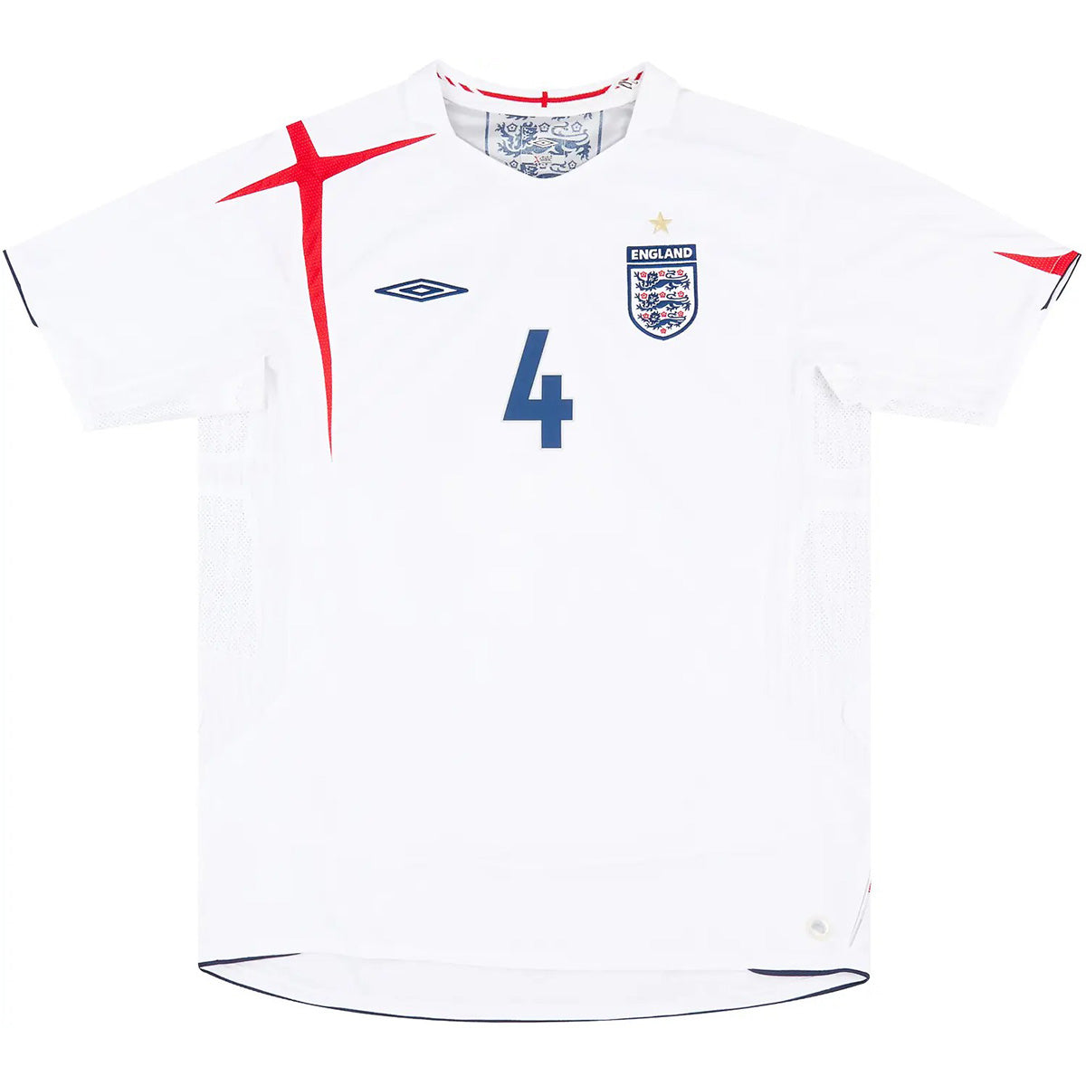 Gerrard #4 Retro England Home Jersey World Cup 2006 