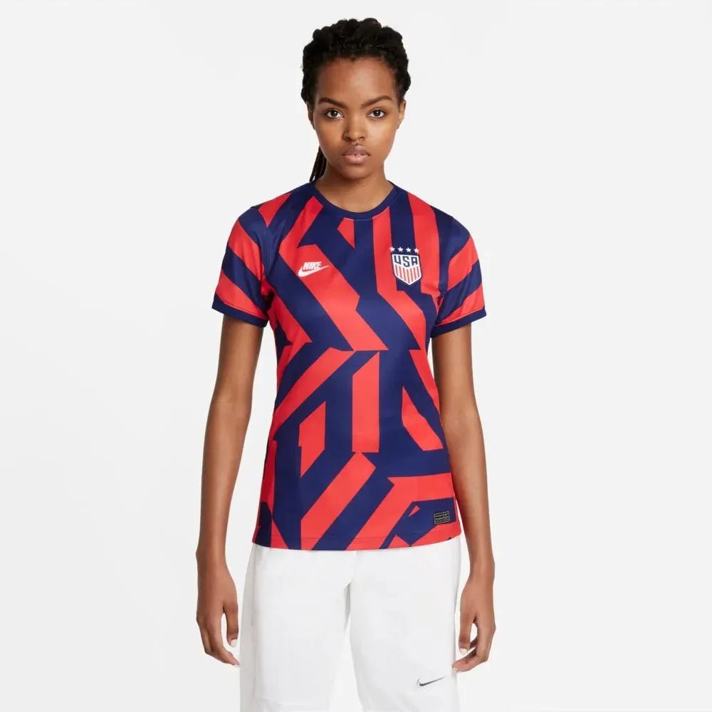 2021-22 USA Women Away Soccer Jersey - Navy-Red 