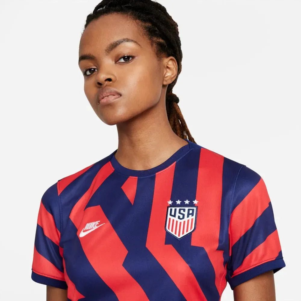 2021-22 USA Women Away Soccer Jersey - Navy-Red