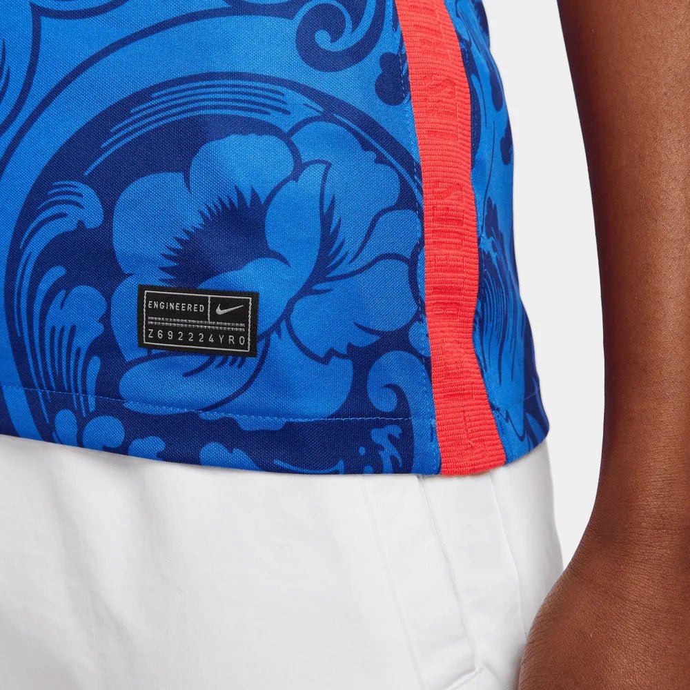 France Women's EC22 Home Soccer Jersey - Hyper Cobalt-Siren Red