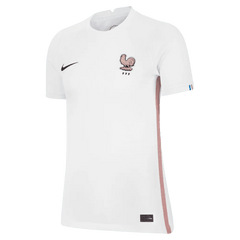 France Women's EC22 Away Soccer Jersey - White-Pink Glaze 