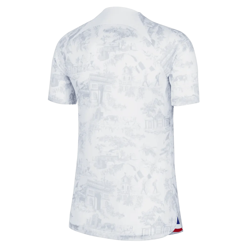 2022-23 France Women's Away Soccer Jersey - White Royal