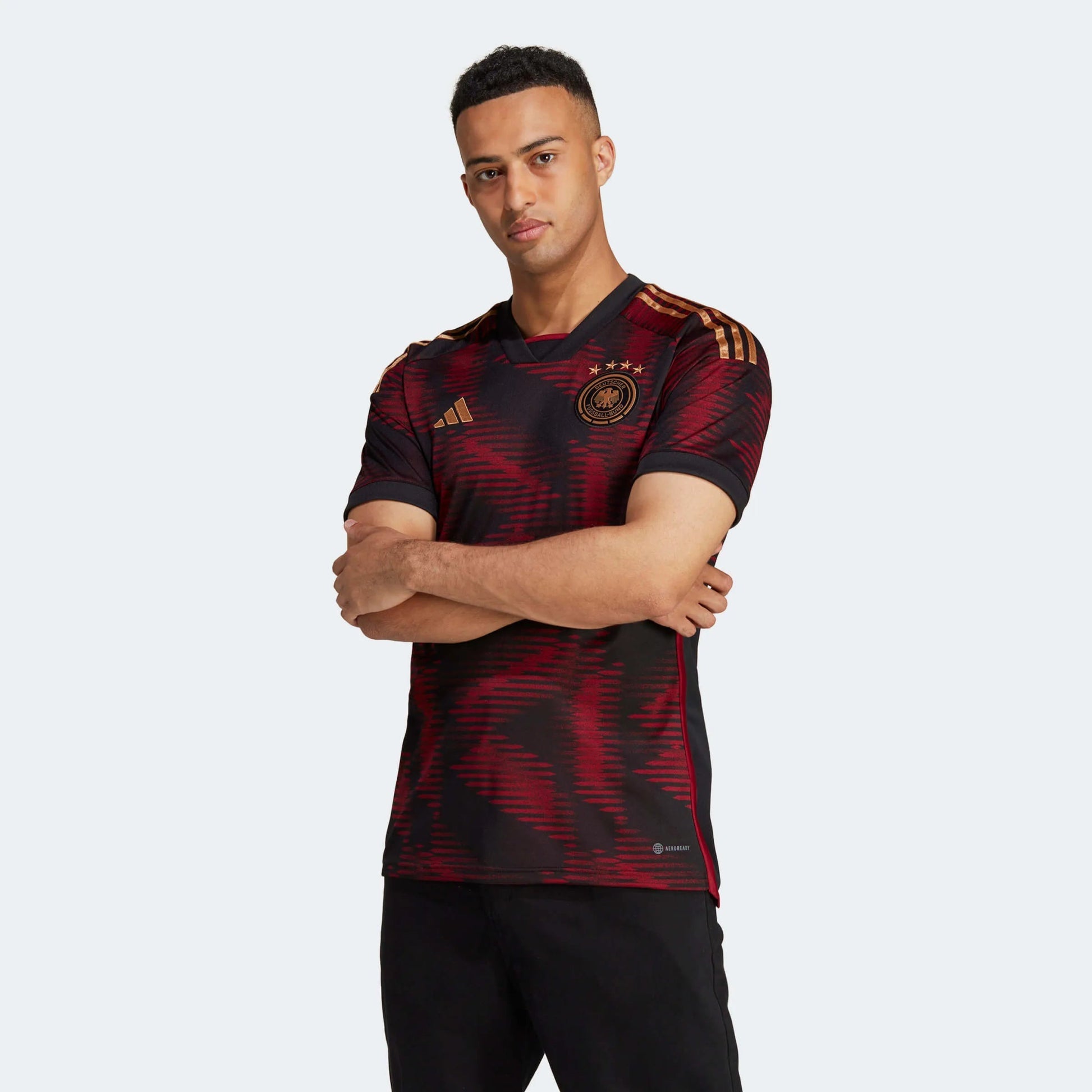 2022-23 Germany Away Soccer Jersey Black 