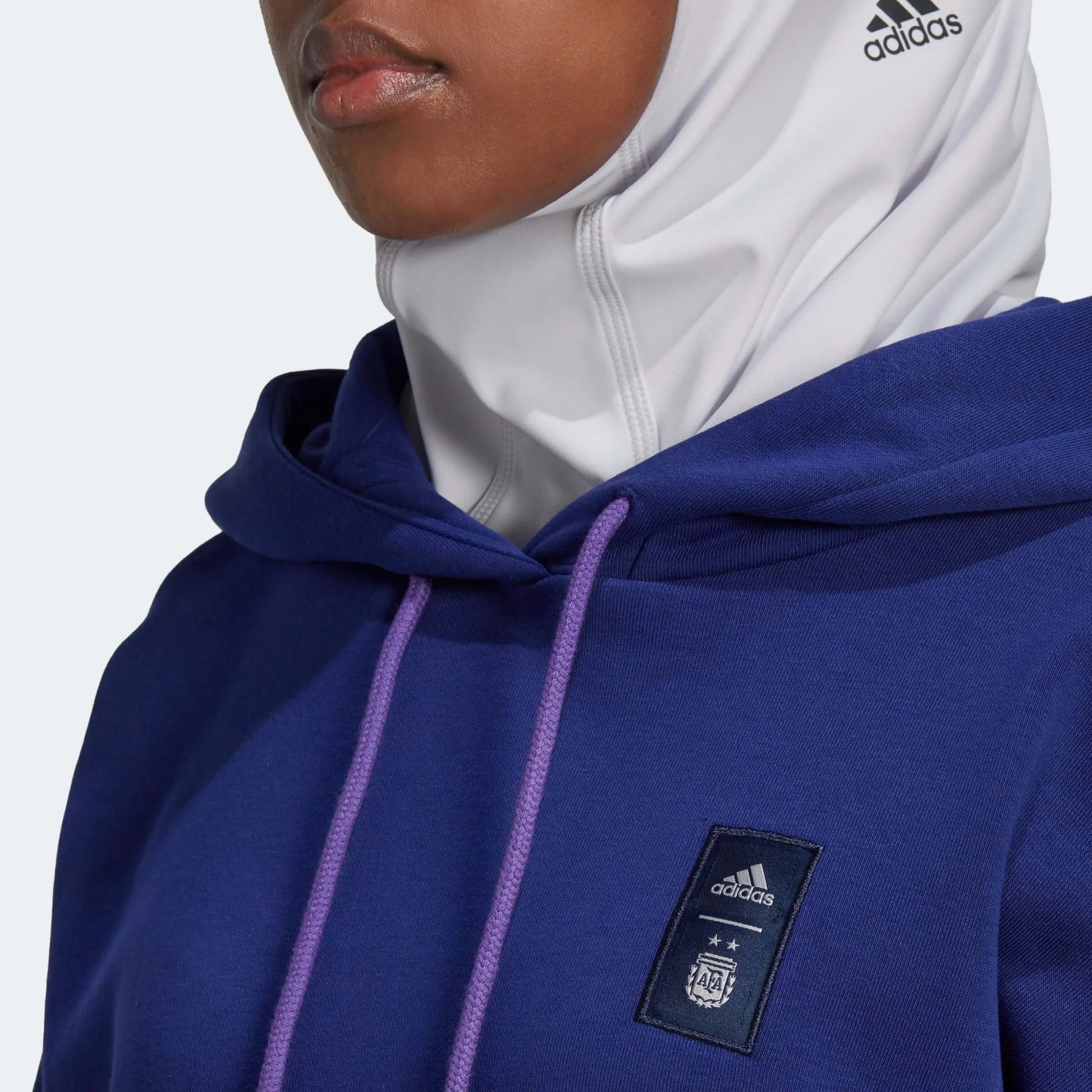 2022-23 Argentina Women's 3 Stripe Hoody Legacy Indigo 