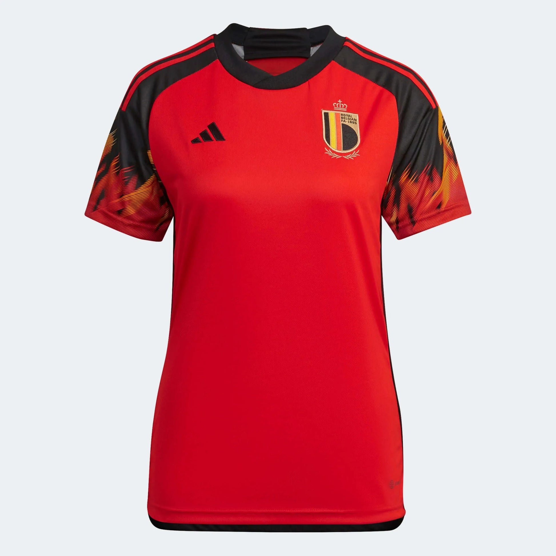 2022-23 Belgium Women's Home Soccer Jersey - Red-Black