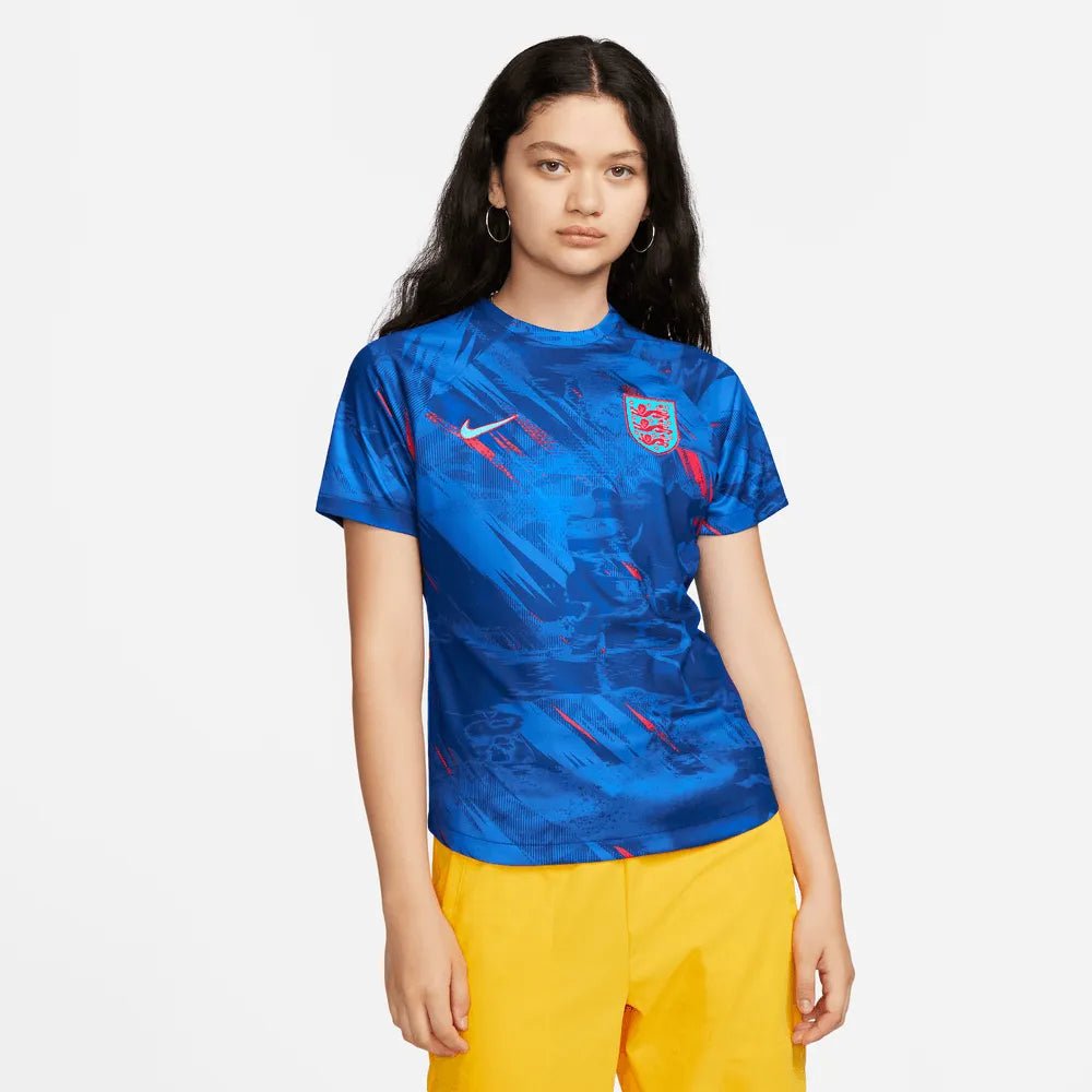2022-23 England Women's Training Pre-Match Soccer Jersey - Blue 