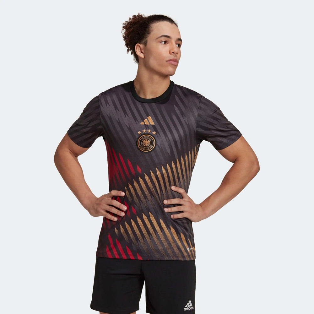2022-23 Germany Pre-Match Soccer Jersey - Black-Grey-Red 