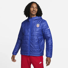 2023 USA Men's Fleece-Lined Hooded Jacket 