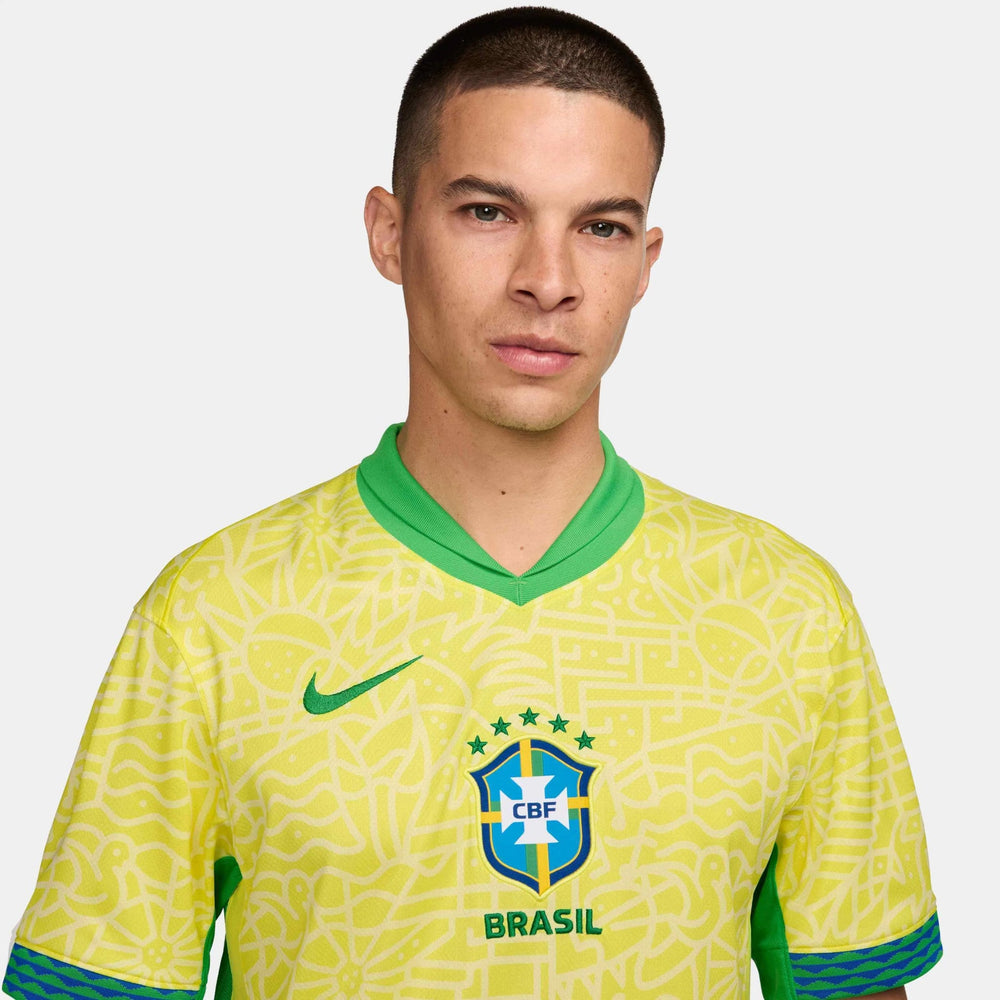 2024-25 Brazil Men's Stadium Home Soccer Jersey 