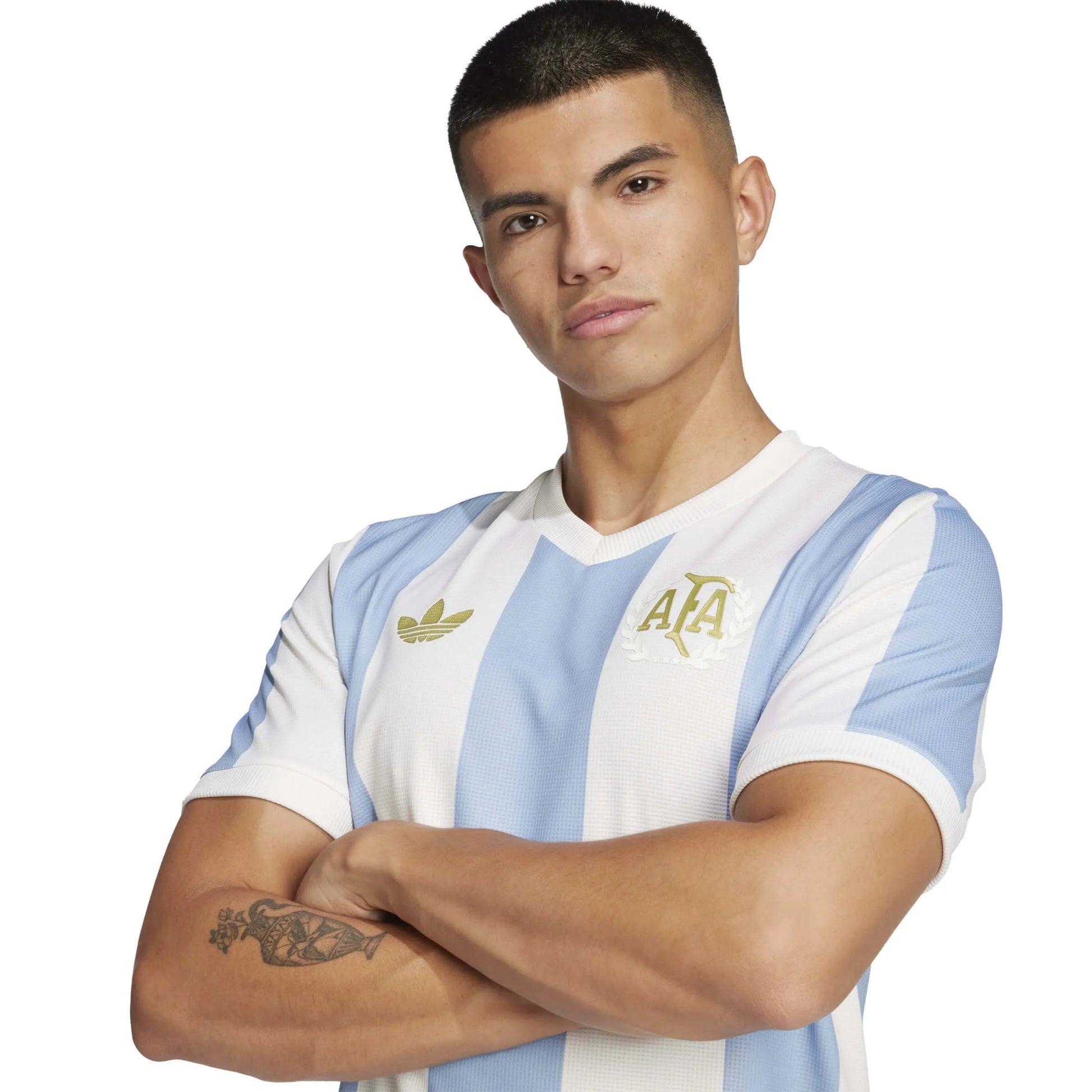 2025 Argentina Men's 50th Anniversary Stadium Soccer Jersey Ambient Sky / Cloud White 