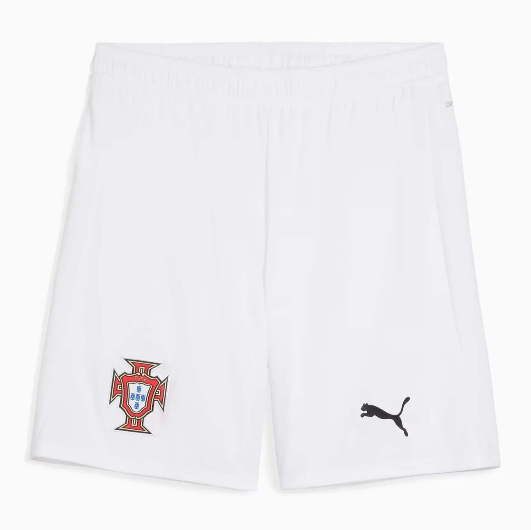 2025-26 Portugal Men's Stadium Away Soccer Shorts Puma White-Puma Black 