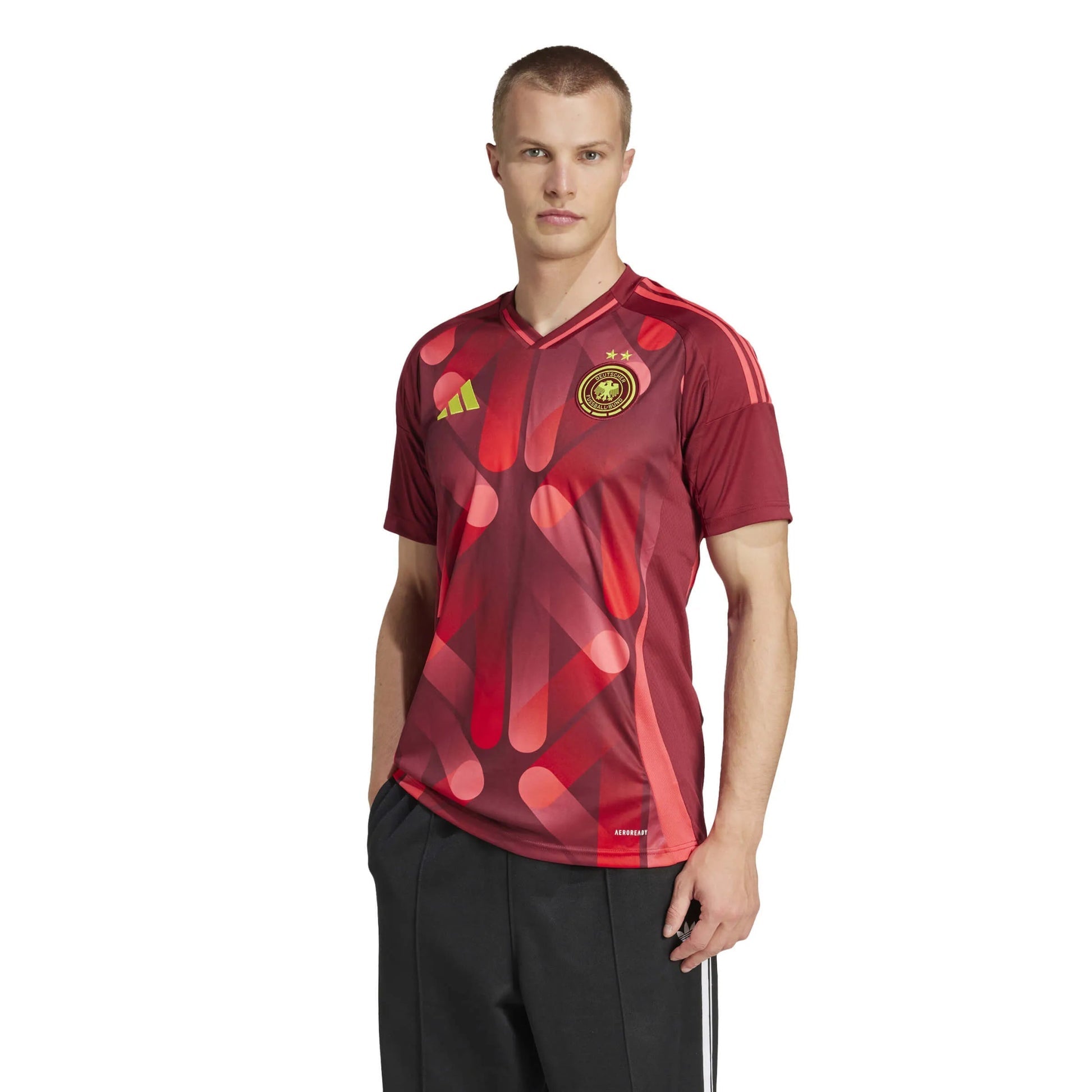 2025 Germany Women's (Men's Cut) Stadium Away Soccer Jersey Team Coll Burgundy 2 