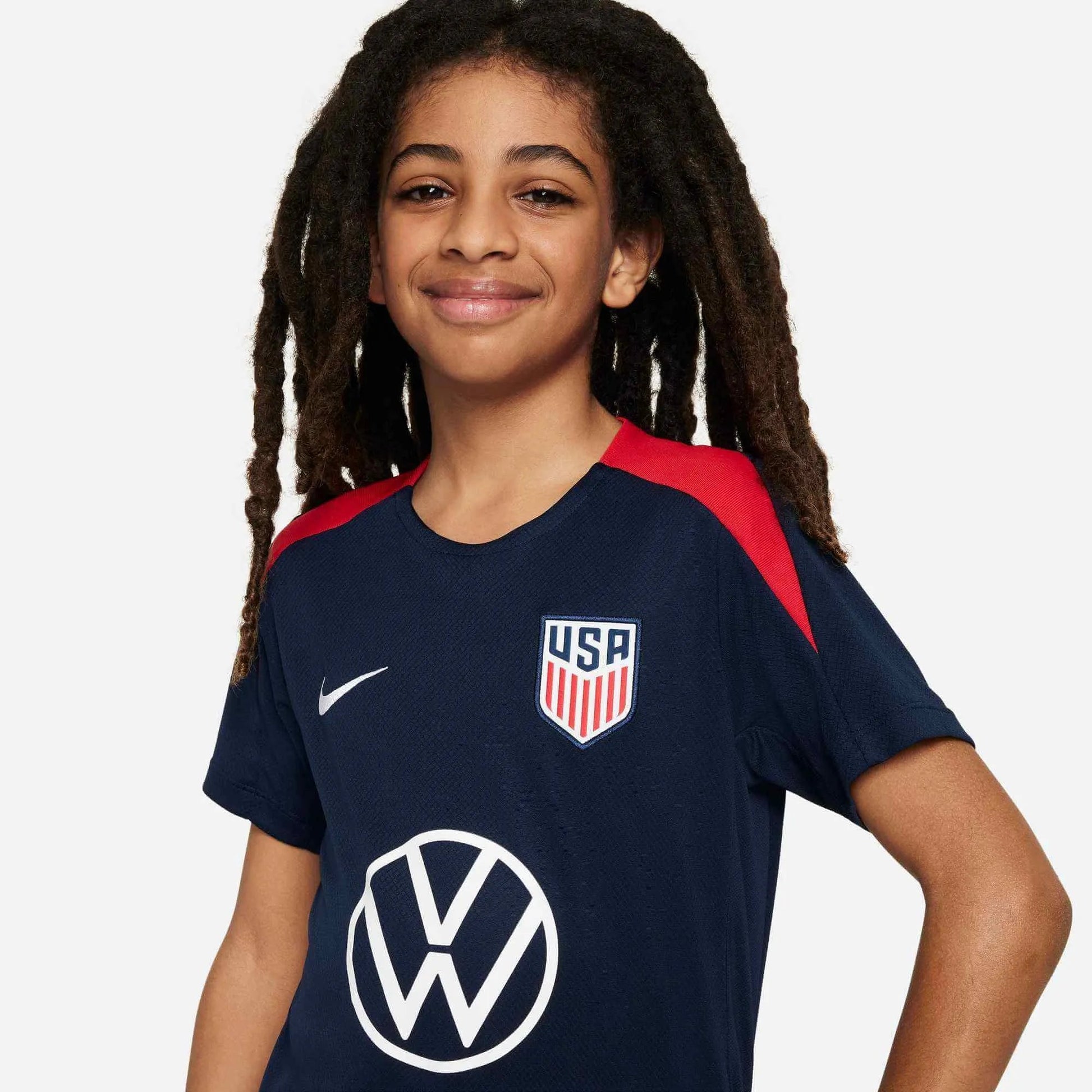 2025 USA Youth Dri-Fit Short-Sleeve Knit Top