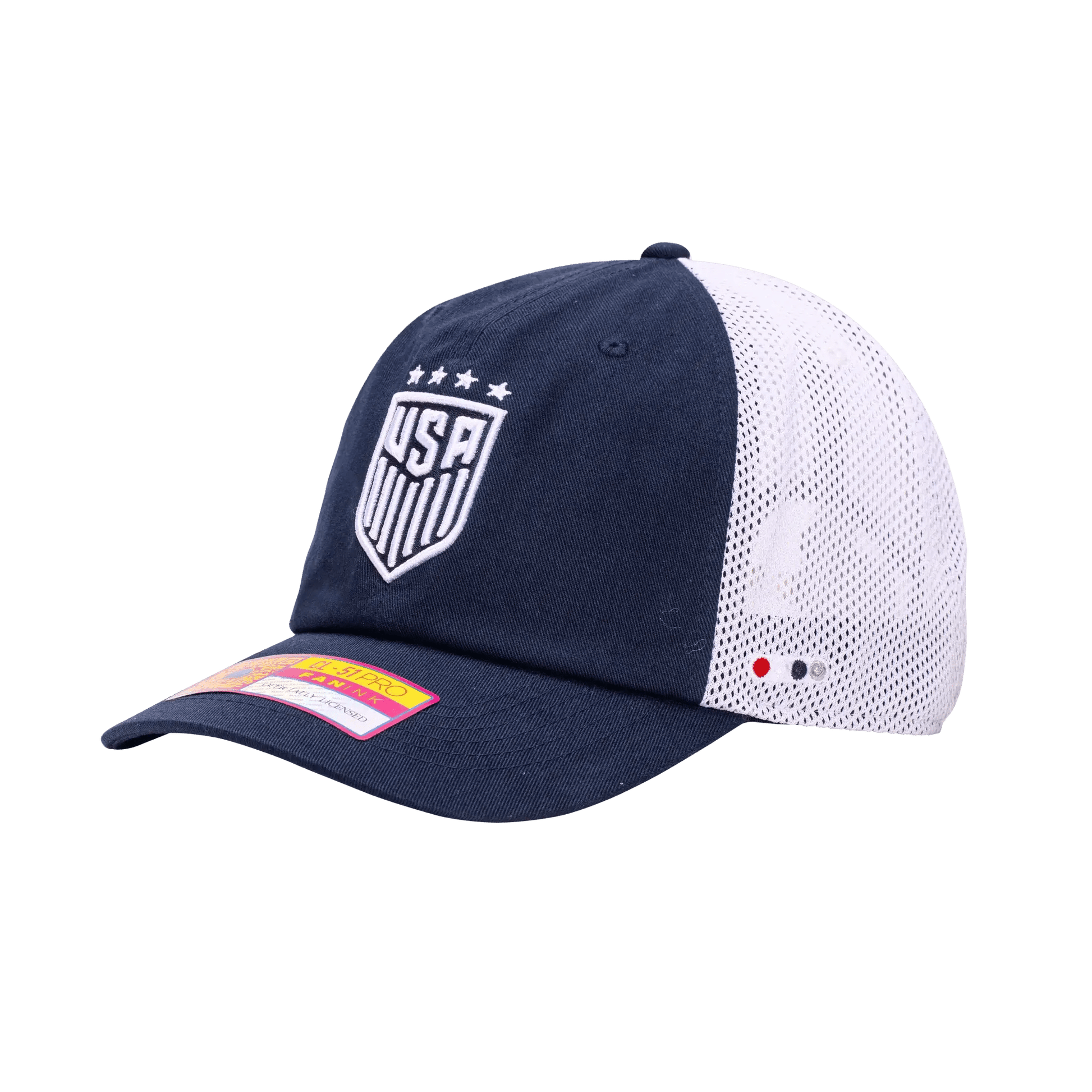 Fan Ink Collection USWNT Aerial Adjustable Hat Navy/White 