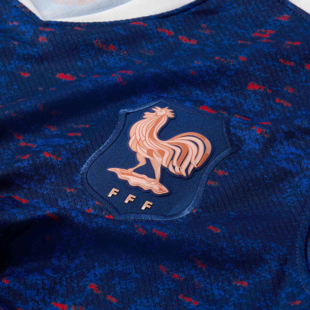 2025 France Women's Stadium Home Soccer Jersey Blue Void/Light Madder Root 